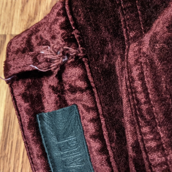 PAIGE Burgundy Wine Velvet Verdugo Ankle Pants - Picture 10 of 10